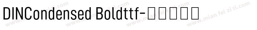 DINCondensed Boldttf字体转换